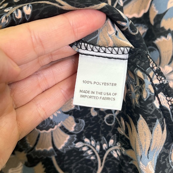 EVEREVE - Reese Floral Mix Print Boho Cottage Core Long Sleeve Blouse Size XS - Picture 10 of 12